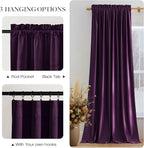 NICETOWN Purple Velvet Curtains 90 inch Long - Image 6
