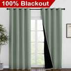 NICETOWN 100% Blackout Window Curtain Panels, Cold and Full Light Blocking - Image 2