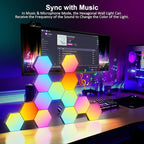 OJQ 12 Pack Hexagon Lights Wall RGB Panel - Image 4