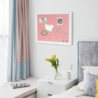Large Pink Cork Board with Linen, Picture Display Vision Board Corkboards - Image 8