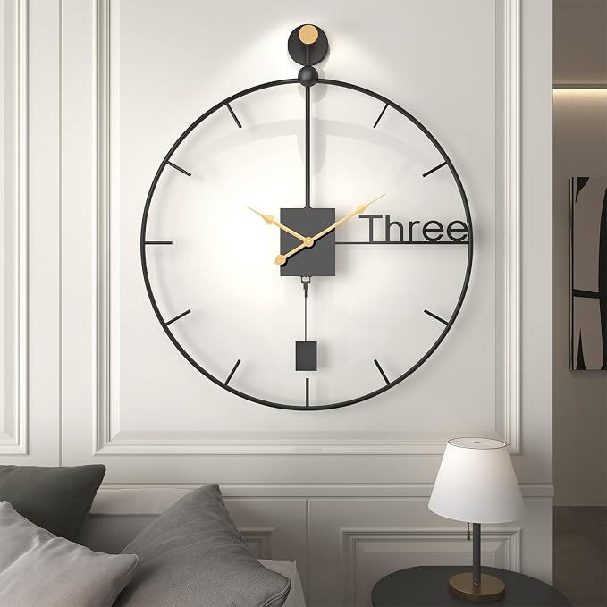 Cuspin 30 inch Large Wall Clocks Battery Operated Wall Clock by Cuspin