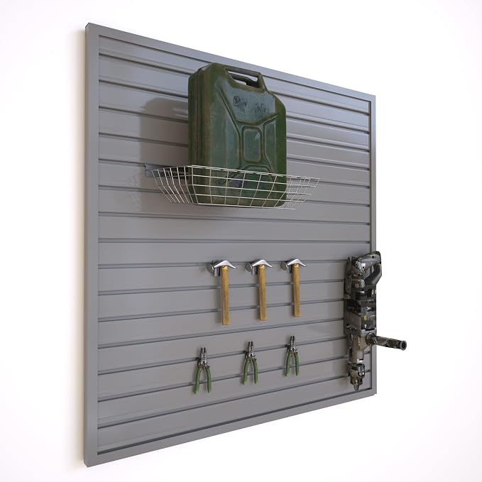 NeatiEase Slatwall Panel Wall Storage Systems, 4 x 4ft Slat Wall Paneling - Image 2