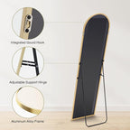 Sweetcrispy 59"x16" Arched Full Length Mirror, Leaning or Standing Full Body - Image 7