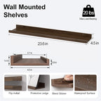 Floating Shelves for Wall Decor, Long Wall Mounted Storage Shelf for Bedroom - Image 3