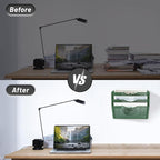 EASEPRES 3 Pocket Mesh Hanging Wall File Organizer, Wall Mounted Mail Paper - Image 4