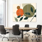 6 Pack Art Acoustic Panels Sound Absorbing Boho Botanical Leaf Orange Green - Image 7