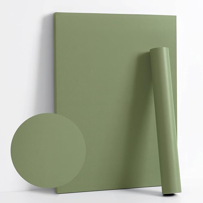 Dimoon 110''x17.7'' Green Peel and Stick Wallpaper Contact Paper Modern Self by DIYYOURMOON