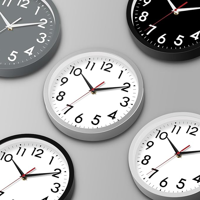 DAXSMY Wall Clock 8 Inch Silent Non-Ticking Battery Operated - Image 2
