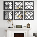 Wocred 2 PCS Square Wall Mirror, Gorgeous Rustic Farmhouse Accent Mirror - Image 6