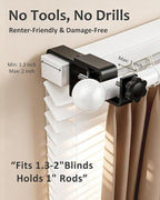 Mimiio No Drill Curtain Rod Brackets - Image 2