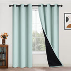 Yakamok Full Blackout Curtains 84 Inches Long, 2 Thick Layers Grommet Top by Yakamok