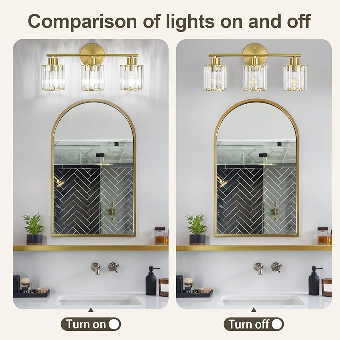 Crystal Bathroom Light Fixtures, Bathroom Lighting Fixtures Over Mirror - Image 6