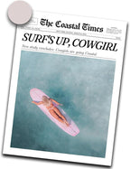 iHery Unframed Coastal Trendy Cowgirl Wall Art Decor, 12x16in Canvas Newspaper by iHery