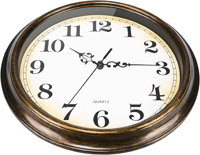 Yoiolclc Wall Clock Battery Operated Silent Non-Ticking Vintage Wall Clocks - Image 7