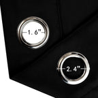 LEMOMO Blackout Curtains 52 x 120 Inch Long Black Curtains Set of 2 Panels Room - Image 5