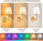 Battery Operated Wall Sconce Set of 2, Rechargeable Wireless Wall Lights - Image 5