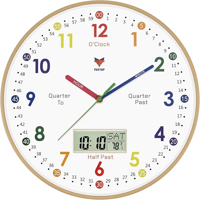 Foxtop Digital and Analog Learning Clock by Foxtop