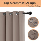 BONZER Room Divider Curtain Total Privacy Wall Noise Reducing Wide Blackout - Image 3
