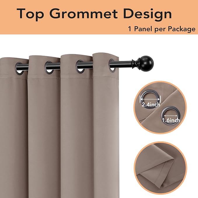 BONZER Room Divider Curtain Total Privacy Wall Noise Reducing Wide Blackout - Image 3