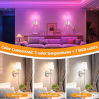 Battery Operated Wall Sconces Set Of 2, Wireless Battery Wall Light - Image 3