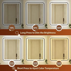 36x48 Inch LED Bathroom Mirror - Image 3