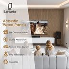 Wood Slat Wall Panels 4 Pack 94.5" x 7.9", Acoustic Wooden Panel - Image 2