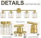 Crystal Bathroom Light Fixtures, Bathroom Lighting Fixtures Over Mirror - Image 4