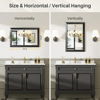 Briivue 20x30 Inch Black Bathroom Mirror - Image 5