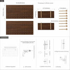 Wooden Pegboard Modular Display Organization Storage Wall Hooks Shelf - Image 6