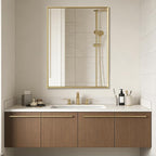 BOMINICA Brushed Gold Bathroom Mirror - Image 3