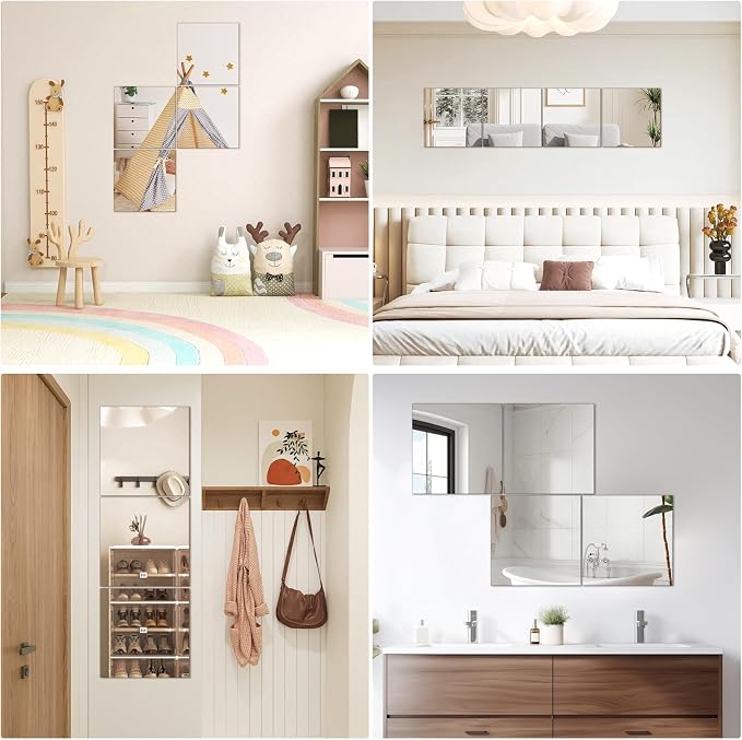 16x16 in Acrylic Mirror Sheet for Wall, 2.5mm Thick Unbreakable Non Glass Body - Image 7