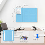 MaxGear Large Cork Board for Wall 36" x 24", 6 Pack Felt Wall Tiles - Image 4