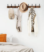Optish Coat Rack Wall Mount, 16.5 Inches Wood Coat Hooks Wall Mount, Wall Coat - Image 5