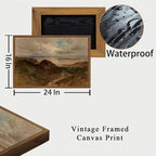 OIQArtOIQ Framed Vintage Landscape Wall Art Coast Natural Scenery Oil Painting - Image 5