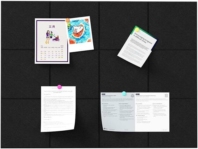 Large Cork Boards for Walls – 48" x 36" Self Adhesive Felt Wall Tiles - Image 8