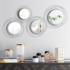 Hicarer 4 Pcs Decorative Wall Mirror Round Modern Mirror Circle Mirror Wall Art by Hicarer
