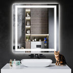 32"x30" LED Bathroom Mirror by INFINIGLASS
