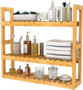 Domax Bamboo Bathroom Shelf 3-Tier Wall Mount Storage Rack Multifunctional by Domax