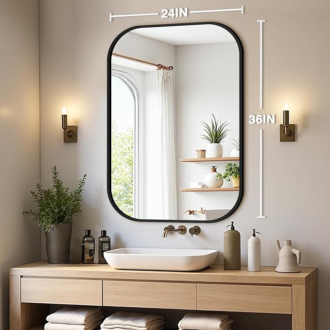 Bathroom Mirror for Wall, HD Reflection Shatterproof Mirror for Living Room - Image 2