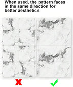 Chejiaye 10pcs Marble Peel and Stick Backsplash Waterproof Washroom Wall Panels - Image 9