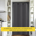 NICETOWN Closet Curtain for Bedroom Door Privacy, Faux Folding Accordion Doors - Image 4