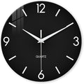 XFM Black Wall Clock 16 Inch Simple Wall Clocks Battery Operated Modern by XFMWallClock
