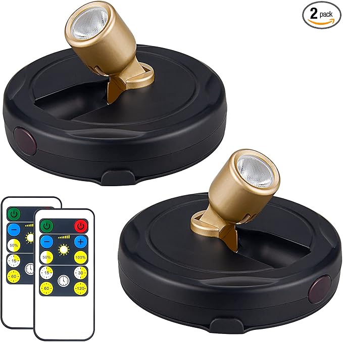 HAMVIDNE Wireless LED Spotlight, Battery Powered Picture Lights, Uplighting by HAMVIDNE