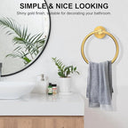SetSail Towel Holder Screw-in Gold Towel Ring - Image 6