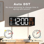 JALL 13" Large Digital Wall Mount Clock, Count Down Timer, Big LED, Temperature - Image 5