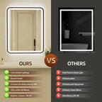 32x40 Inch Black Framed LED Bathroom Mirror - Image 6