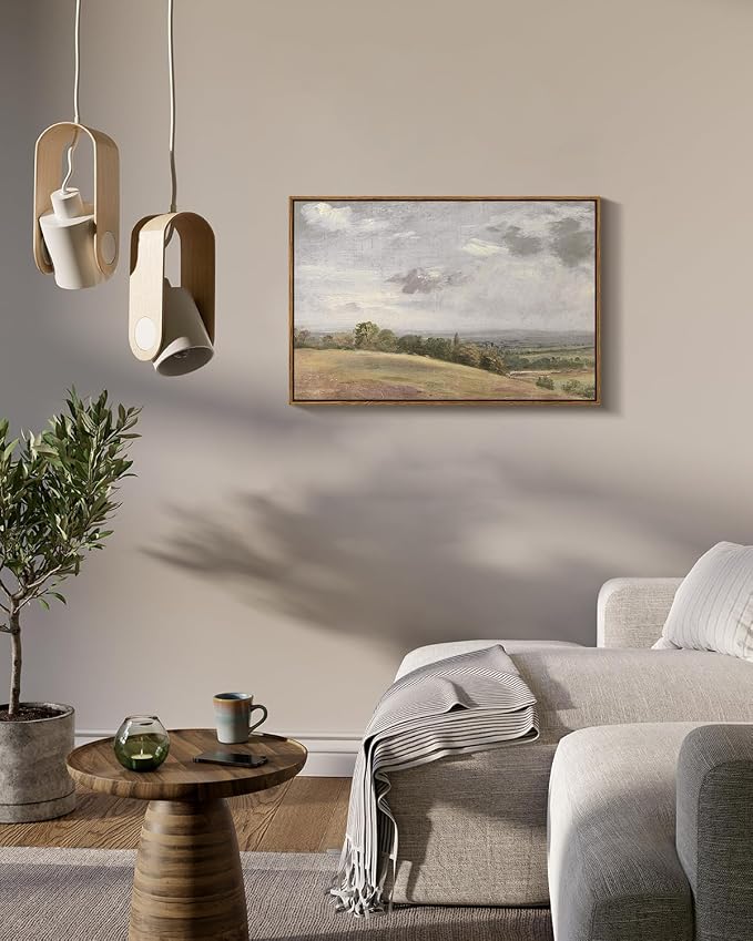 InSimSea Framed Canvas Wall Art Vintage Decor, Large Landscape Wall Art - Image 3