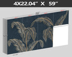 XMPMBM-Modernity Simple Abstraction Banana Leaf Fabric Wallpaper Dark Leaf - Image 4
