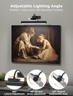 Skairipa Picture Light with Remote, 16in Battery Operated Picture Lights - Image 4
