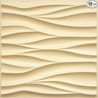 STICKGOO Wave Wall Panels for Interior Wall Decor, Light Oak 3D Wall Panels by STICKGOO